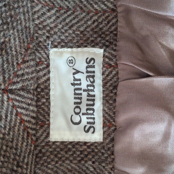 Vintage tweed wool suit union made size 8 - Picture 3 of 10